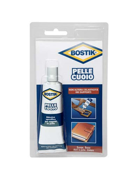 Colla per pelle Bostik, confezione da 50 grammi.