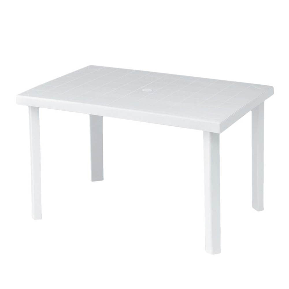 Tavolo rettangolare per esterno 120x80x72 H cm bianco Calaf