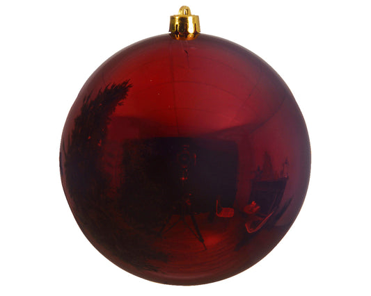 Pallina di Natale Pallina natalizia infrangibile lucida colore rosso scuro ø 40cm