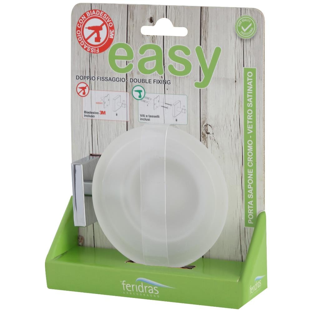 Portasapone Acciaio Cromato Serie Easy