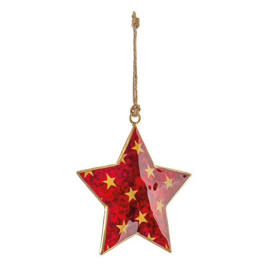 Pendaglio Star rosso e oro 10H