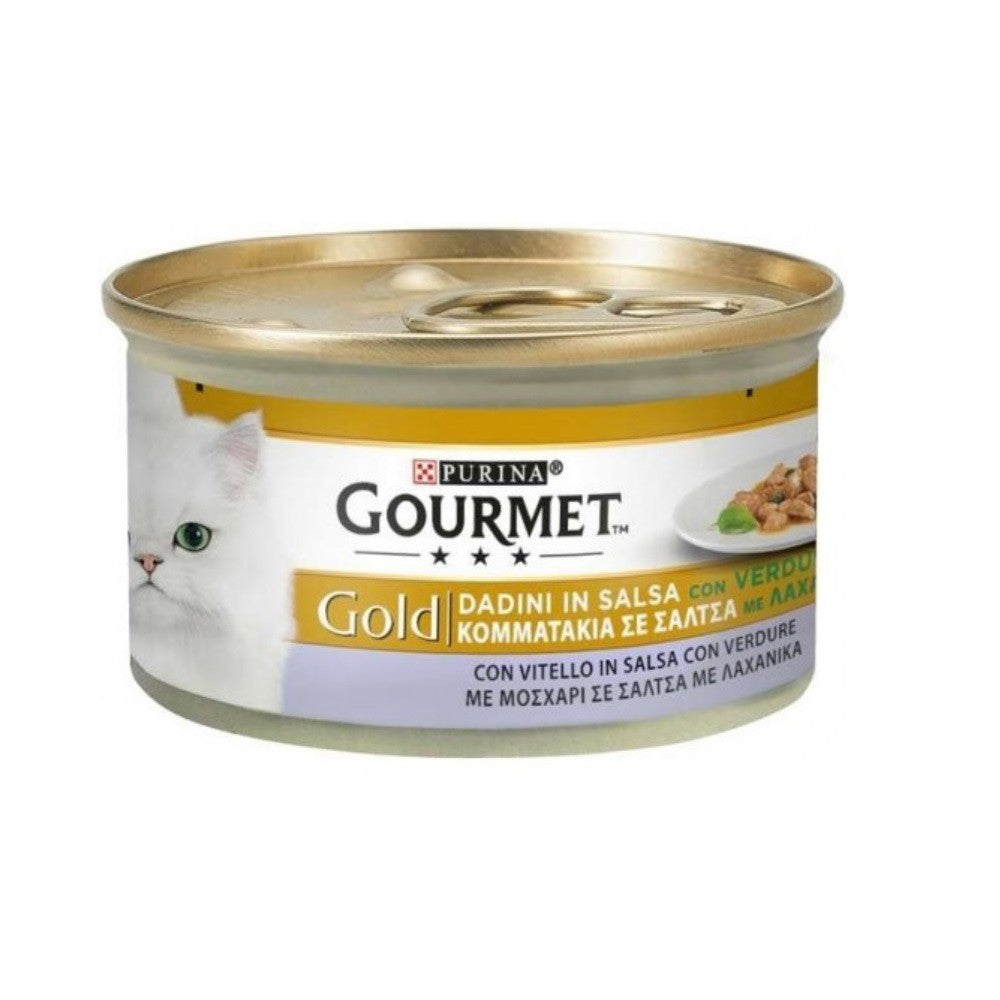 Gourmet Gold Dadini in salsa vitello e verdure Purina 85 grammi