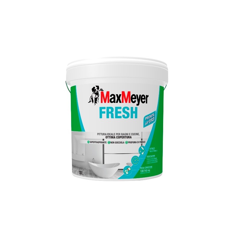 Idropittura Traspirante Bianco Caldo Max Meyer Fresh 10 Lt 160869L010002