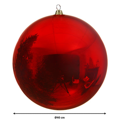 Pallina di Natale Pallina natalizia infrangibile lucida colore rosso natalizio ø 40cm