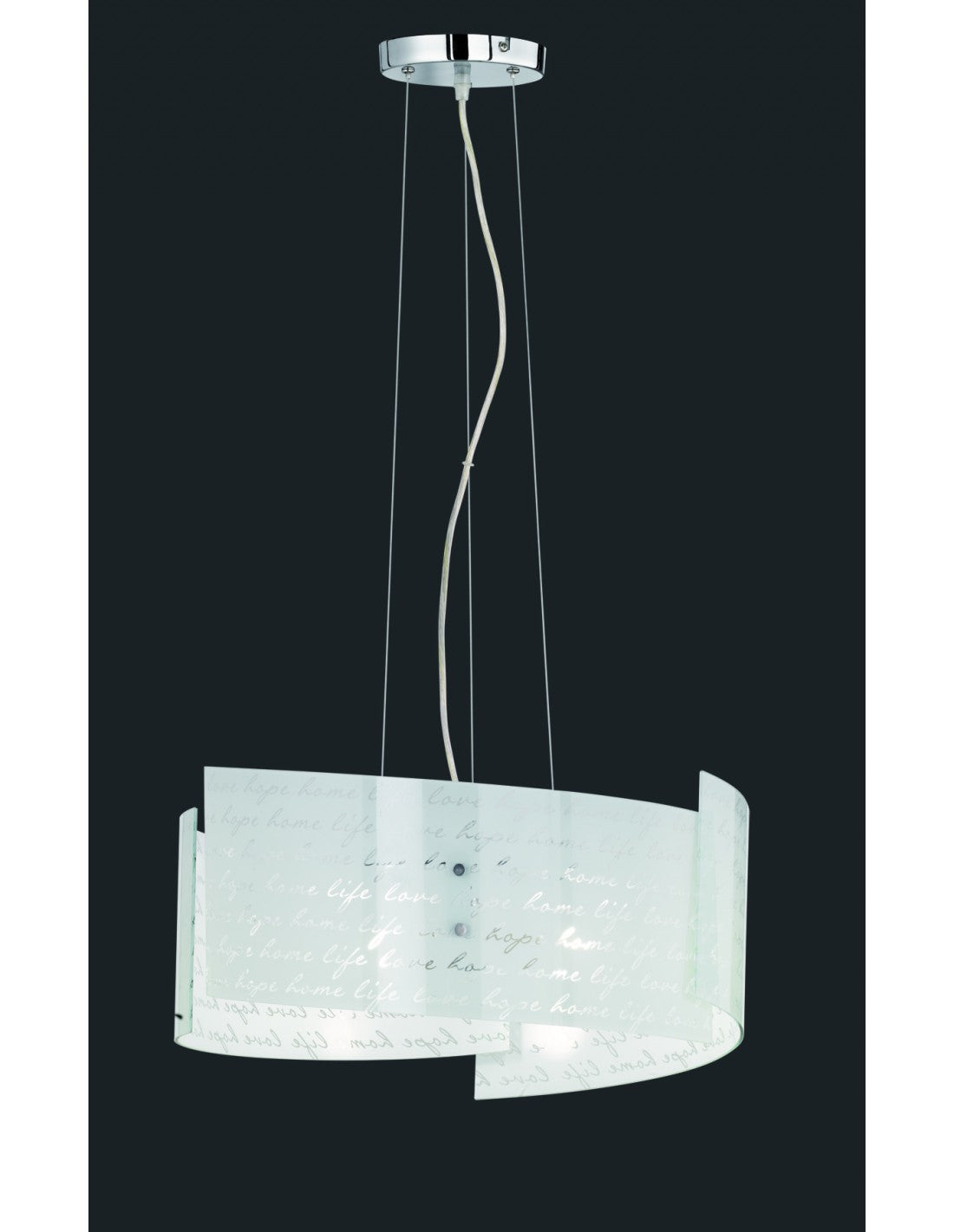 Sospensione Signa 3 Vetri Bianco 3xE27 Ø50 cm Trio Lighting