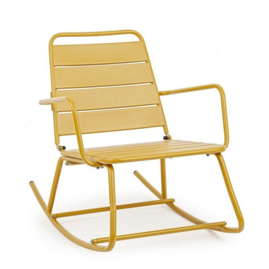 Sedia a dondolo giallo ocra Lillian Bizzotto - Dimensioni: 63 x 90 x 74h