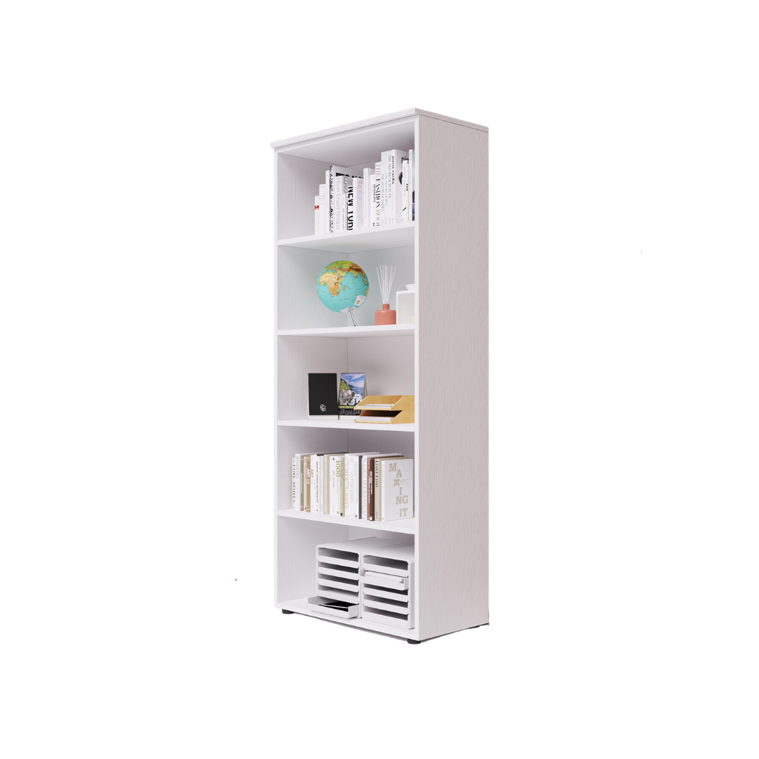 Libreria da ufficio a giorno  con top  colore Bianco H212x90x45cm