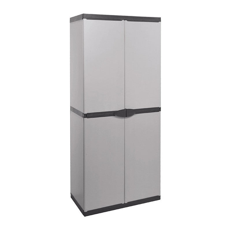 Resin cabinet with 4 shelves and two doors cm 68 x 39.5 x 168 h