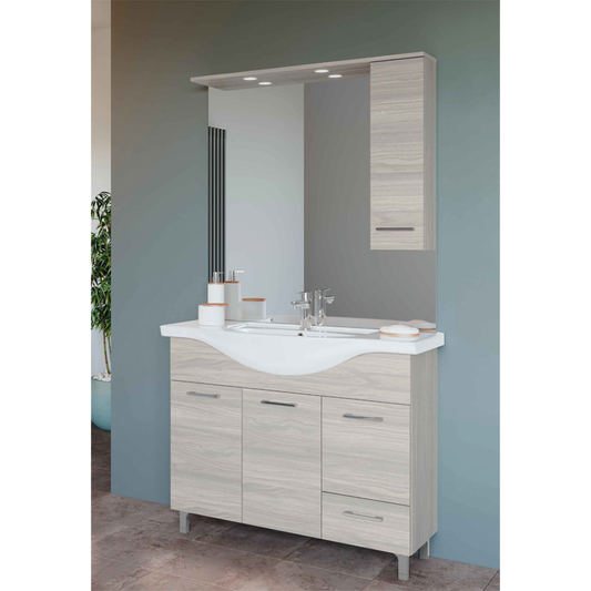 Composizione bagno Venere rovere grigio 105 cm