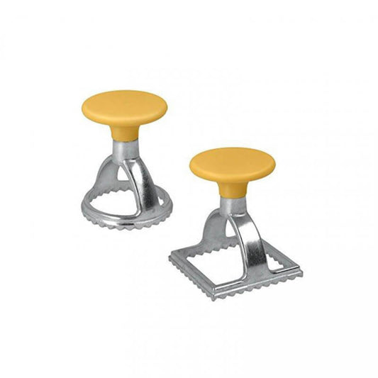 Metaltex - Set 2 Forme Taglia Chiudi Ravioli Quadrato Rotondo