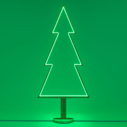 Albero Abete H170cm SMART RGBWW DLW Legno Sbiancato Luci di Natale