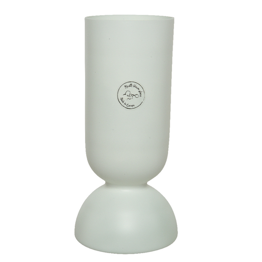 Vaso vetro bianco H 23 cm