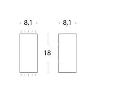 Applique 6W+6W Led 4000K  linea tower  bianco