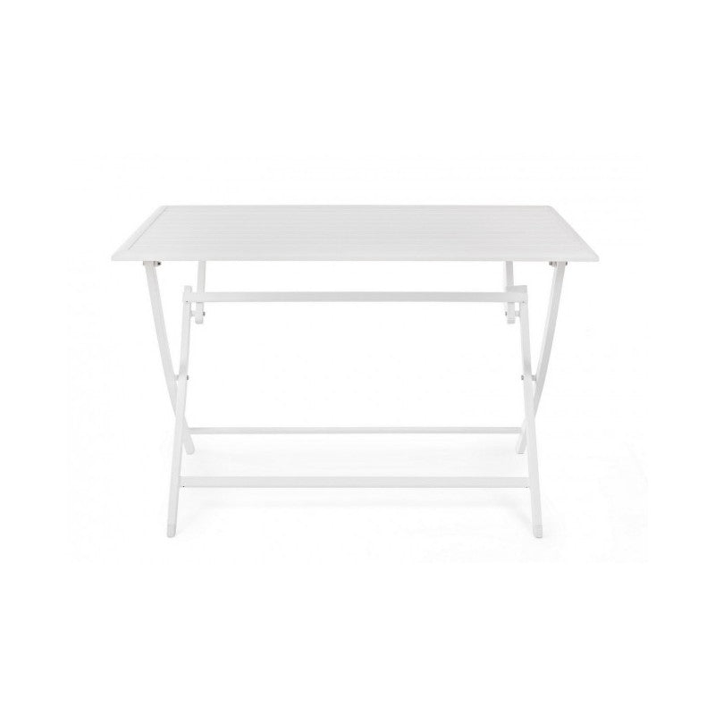 Tavolo per esterno in alluminio Bianco ELIN 110x70x h71 cm