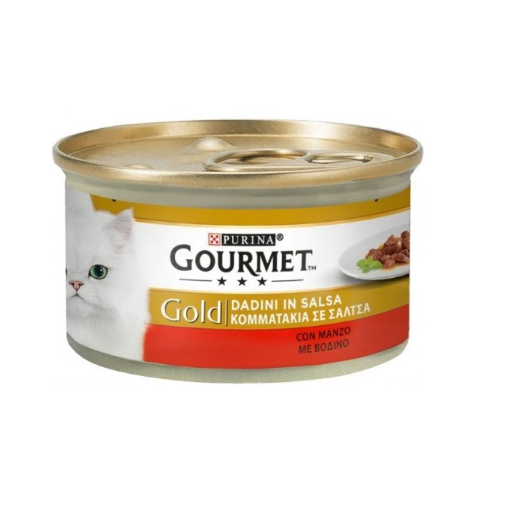 Gourmet Gold Dadini in salsa con manzo Purina 85 grammi