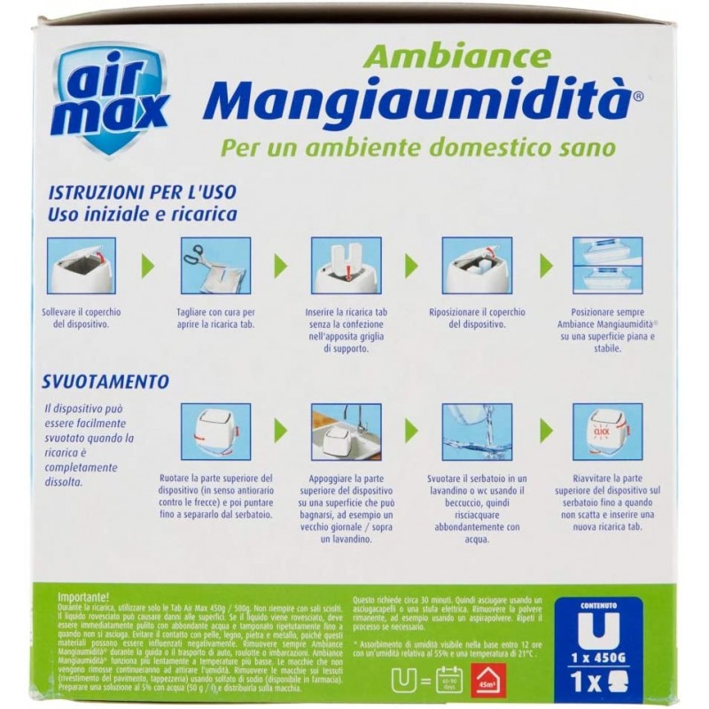 Kit Airmax Ambiance con Ricarica TAB Assorbiumidità da 450gr D0020