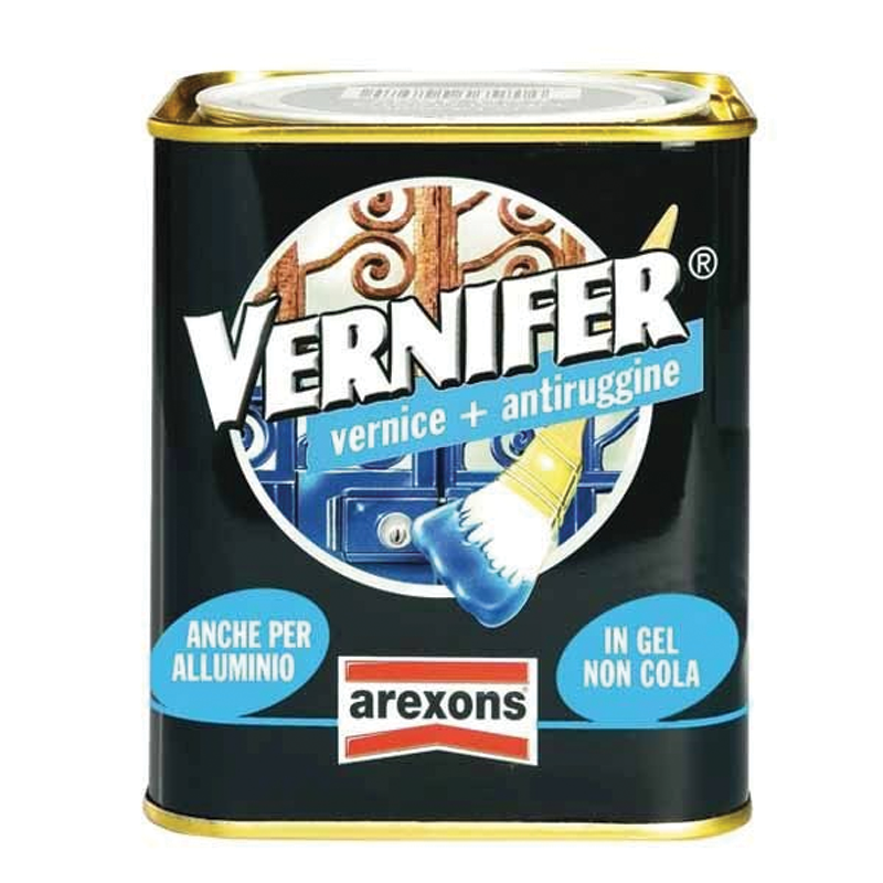 Arexons Smalto Vernice Vernici Gel 750 Ml Antiruggine Vernifer Vari Colori (Antracite Antichizzato - 4888)