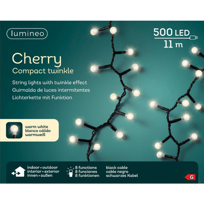 Luce di natale Cherry bianca 500 led 11metri