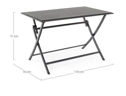 TAVOLO PIEGHEVOLE ELIN 110X70 ANTRACITE