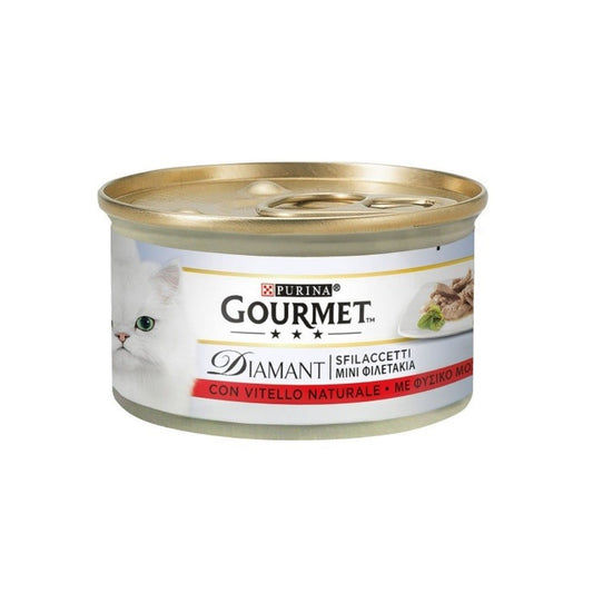 Gourmet Diamant sfilaccetti con vitello Purina 85 grammi