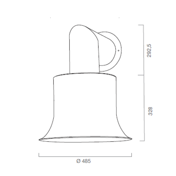 Cappa aspirante BLUEBELL in acciaio inox brunito cm Ø48,5