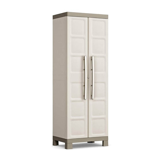 Armadio multiuso due ante quattro ripiani Beige EXCELLENCE 65 x45x h182 cm