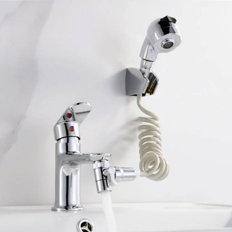 Doccetta per lavabo o bidet a due getti con deviatore e aeratore - Serie Smart