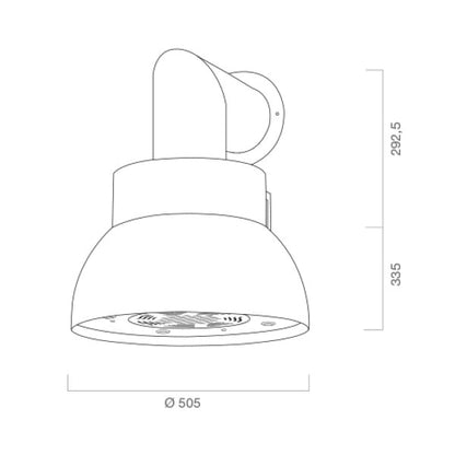 Cappa aspirante BELL in acciaio inox rame specchiato cm Ø50