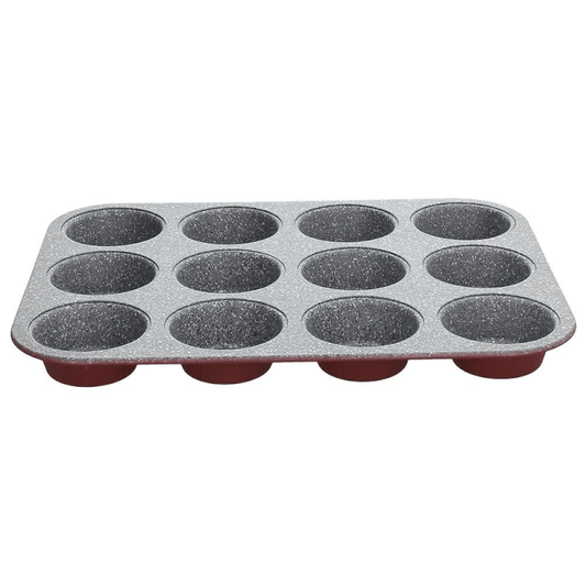 Stampo 12 muffin Sweet Cherry in acciaio rosso