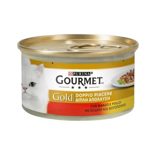 Gourmet Gold Doppio Piacere con manzo e pollo Purina 85 grammi