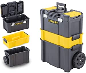 Carrello Porta Utensili con tre livelli di Stoccaggio nero/giallo Stanley