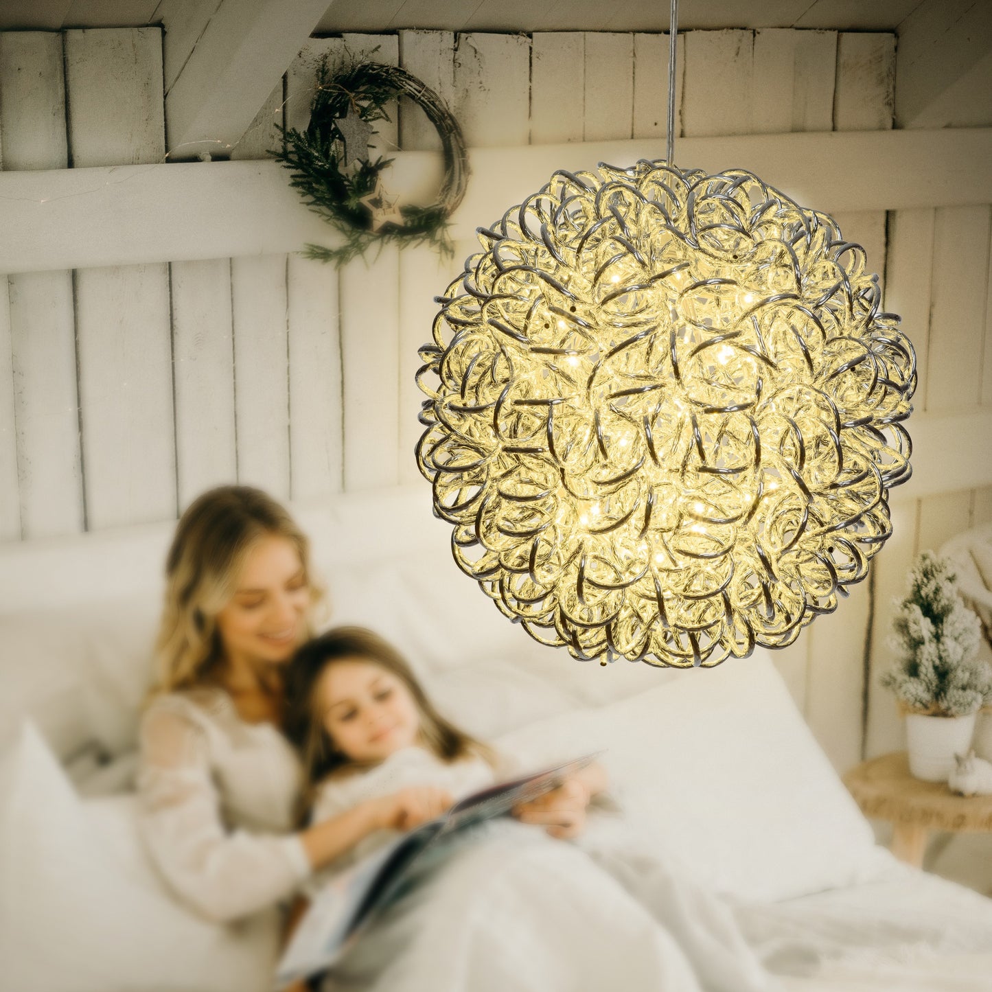 Sfera ATS Silver 100 LED Ø40cm Luci di Natale