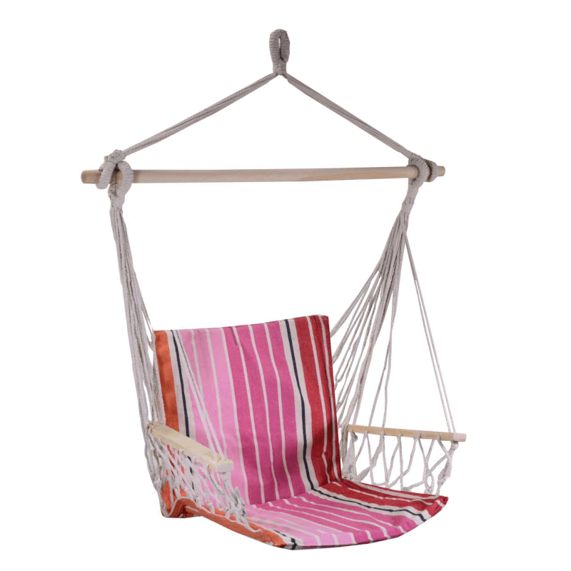 Multicolor striped fabric rocking chair cm 50h x 100 cm