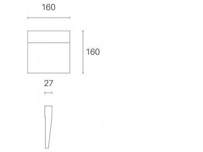 Segnapasso 6W Led 4000K  linea geo square  caffe'