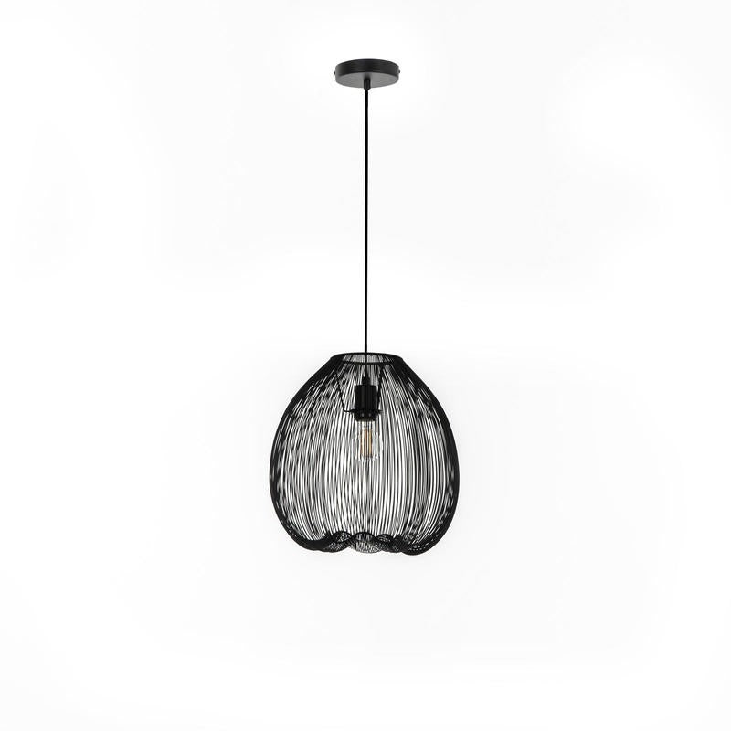 Lampadario moderno urban nero metallo cm 35