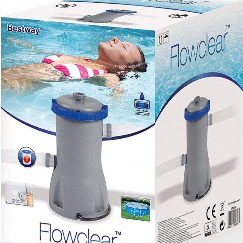 Pompa Filtro 3.028 Litri Ora per Piscine Bestway 58386