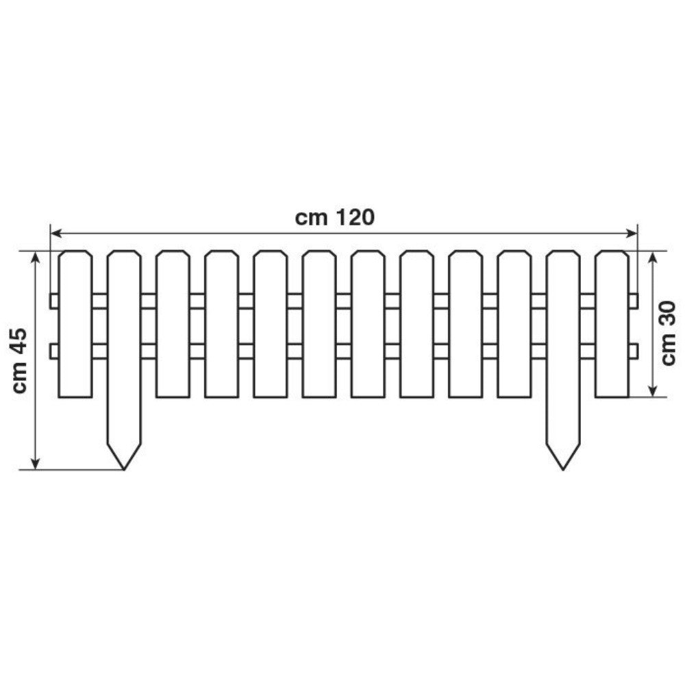 RECINZIONE BASSA DRITTA 120X45-30CM