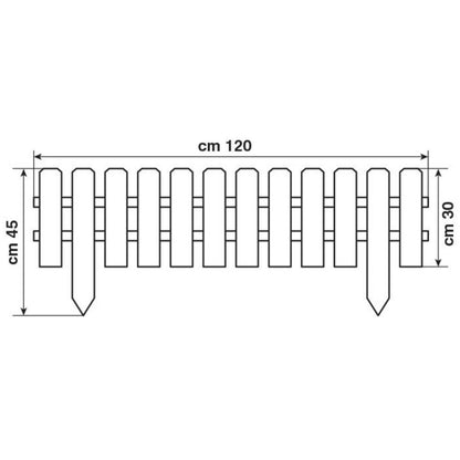 RECINZIONE BASSA DRITTA 120X45-30CM