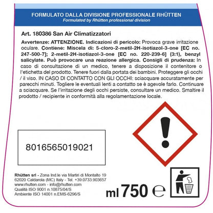 Disodorante per climatizzatori Rhutten San 750 ml