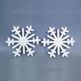 Set fiocchi di neve in polistirolo natalizi 30x1,5 cm 2 pezzi