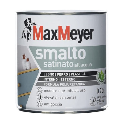 Smalto ad acqua satinato colore verde 0,75 L