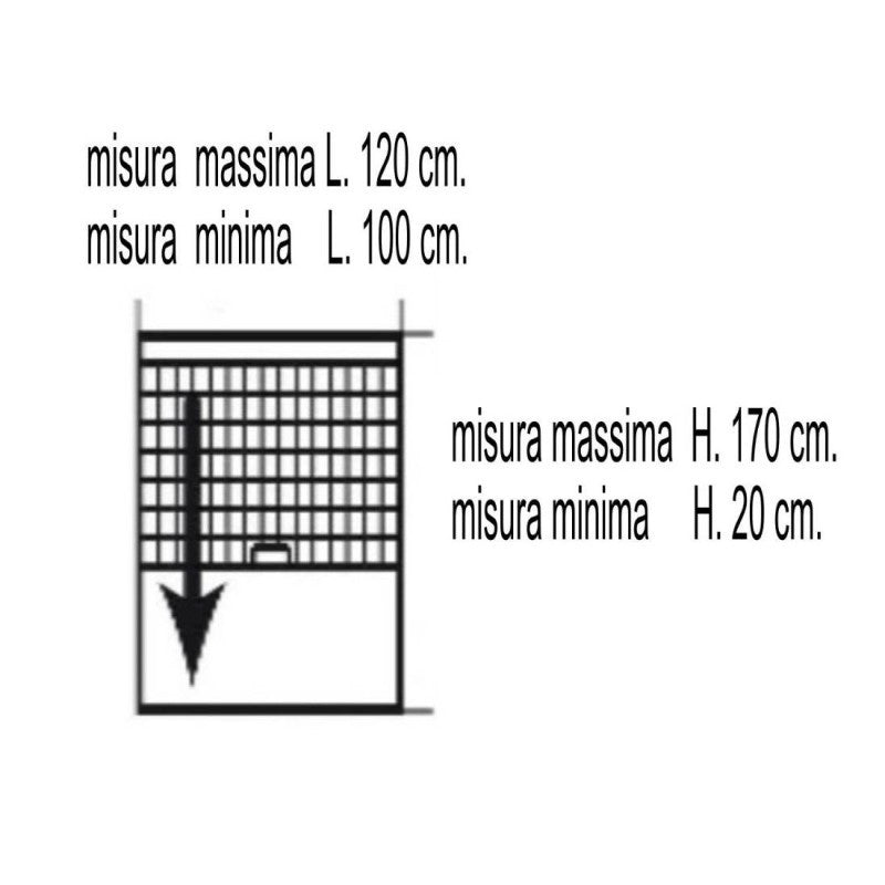 Zanzariera IRS-CE avvolgibile Verticale 120x170 cm Marrone