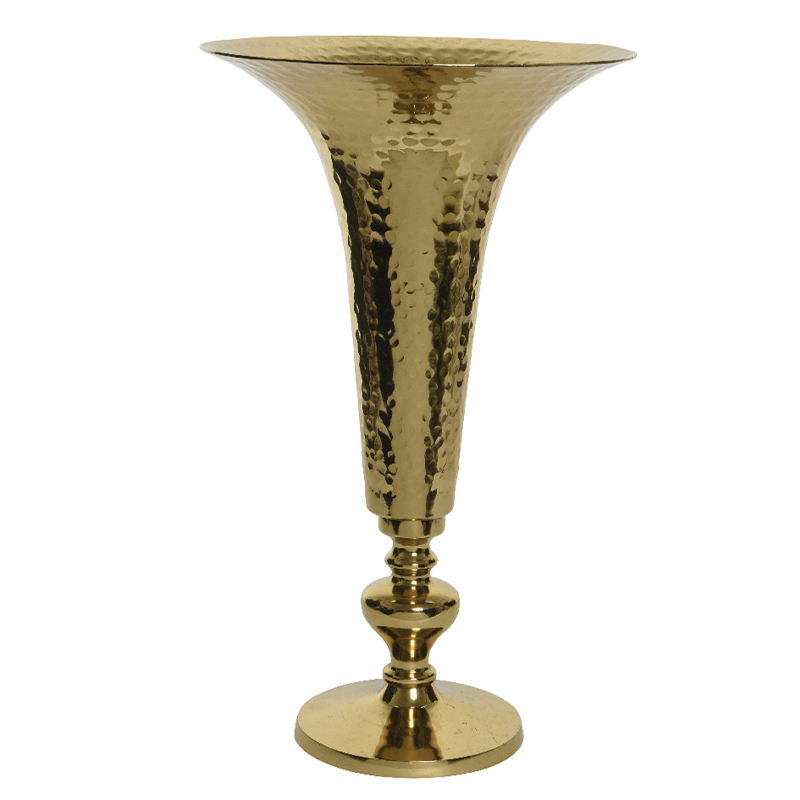 Vaso alluminio oro H 50 cm