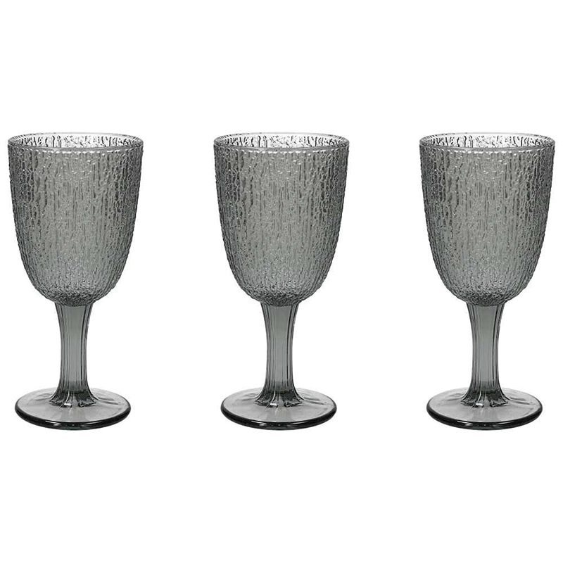 Set 3 Calici 250 Cc Vetro grigio LINEA DAVOR