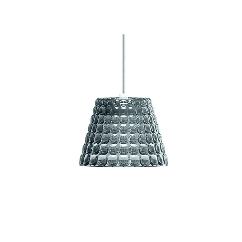 Lampadario a sospensione in plexiglass TIFFANY Grigio diametro 13x h10 cm