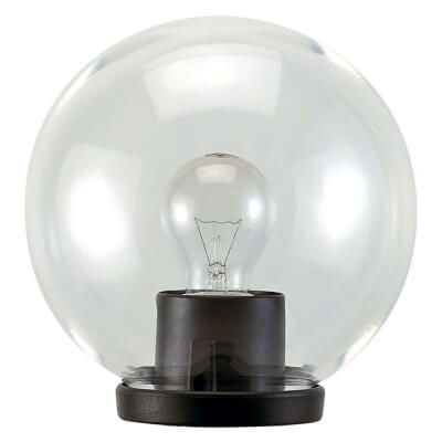Lanterna da testa-palo 'Globo' 40W max - Ø cm.20 colore nero - trasparente