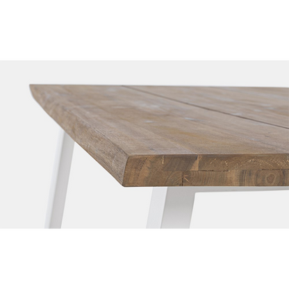 Tavolo Oslo fisso 200 x 100 - Struttura in acciaio verniciato e piano in legno naturale