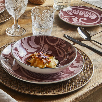 Servizio Piatti 18 Pezzi Louise O Acanto B Stoneware Rosso