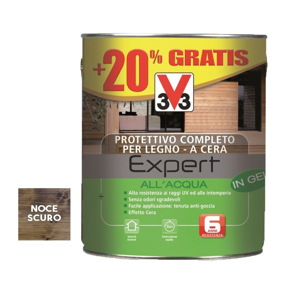 Protettivo Legno Expert Acqua Gel 3Lt Noce Scuro