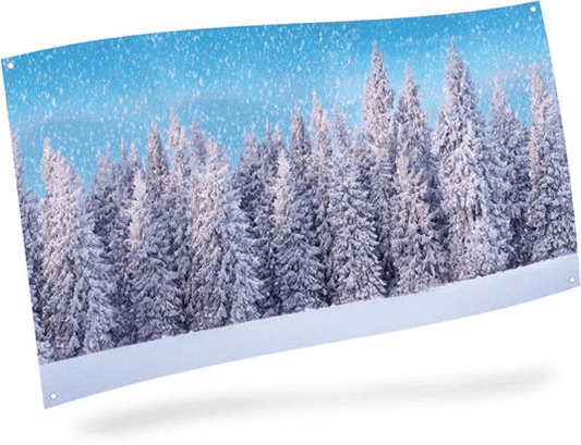 Sfondo Poster Foresta Innevata 150 X 75 Cm